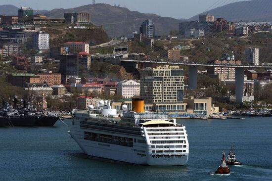 Costa Victoria ocean liner arrives in Vladivostok