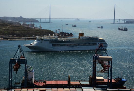 Costa Victoria ocean liner arrives in Vladivostok