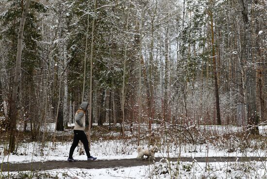 May snow in Novosibirsk