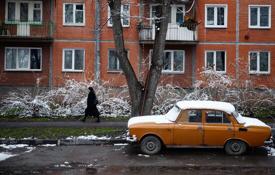 May snow in Novosibirsk
