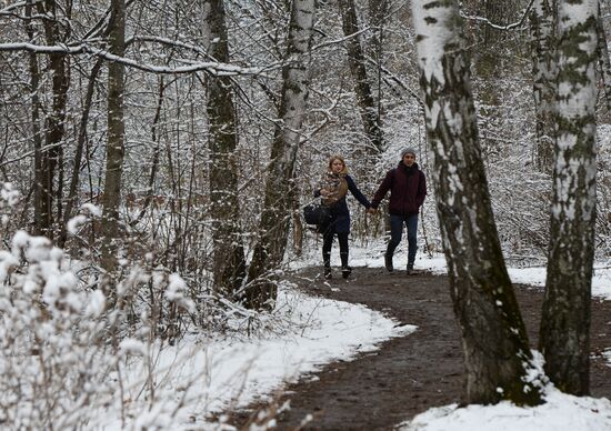 May snow in Novosibirsk