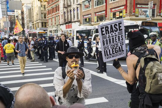 Protest actions in New York