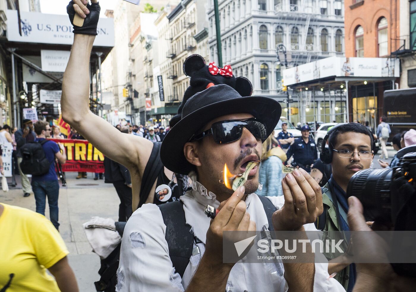 Protest actions in New York