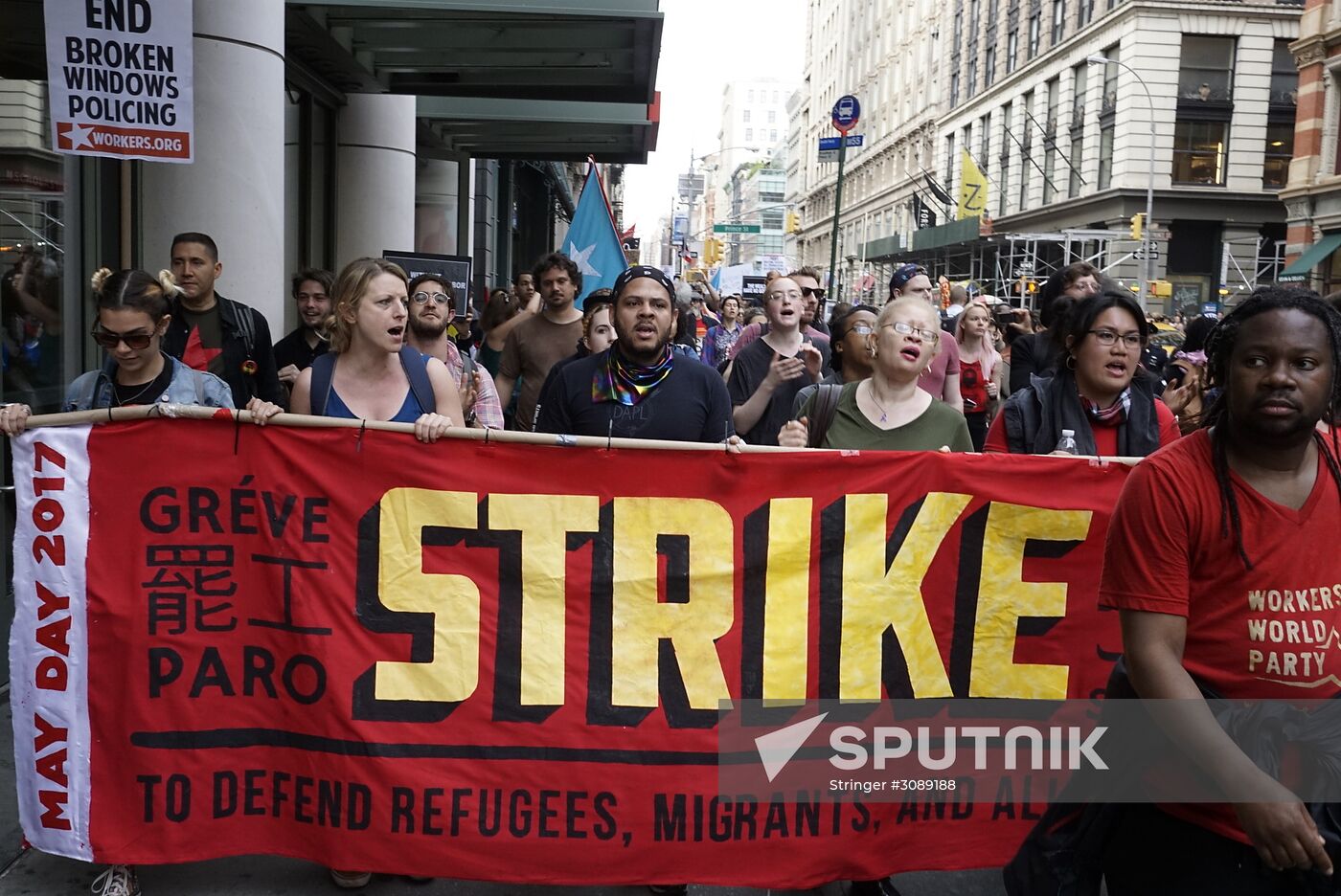 Protest actions in New York