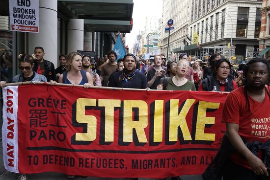Protest actions in New York