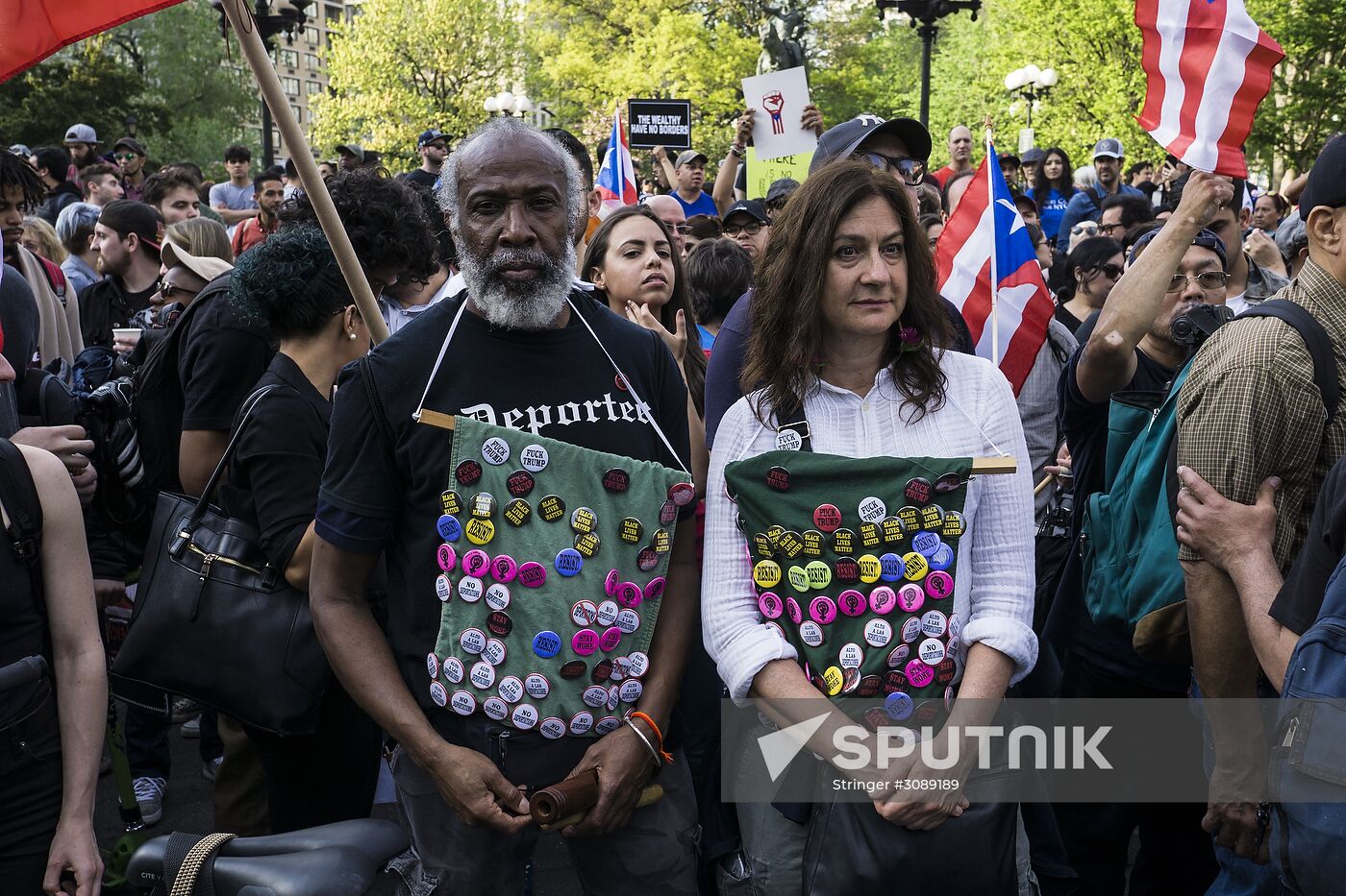 Protest actions in New York