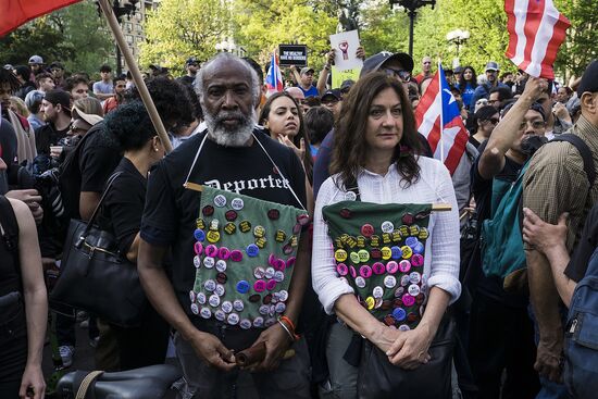 Protest actions in New York