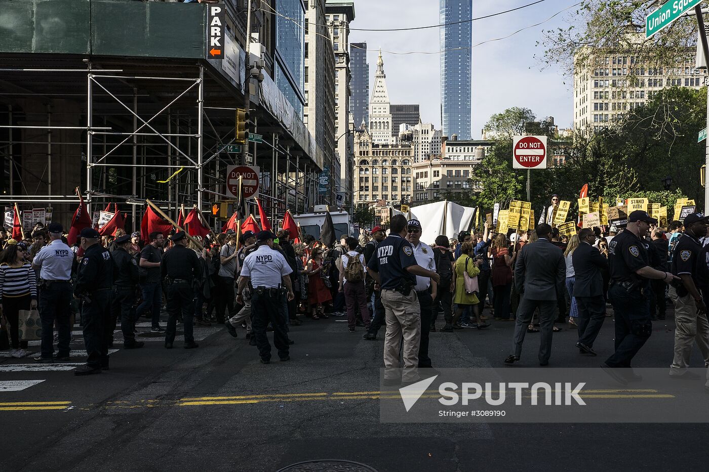 Protest actions in New York