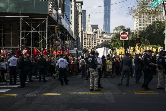 Protest actions in New York