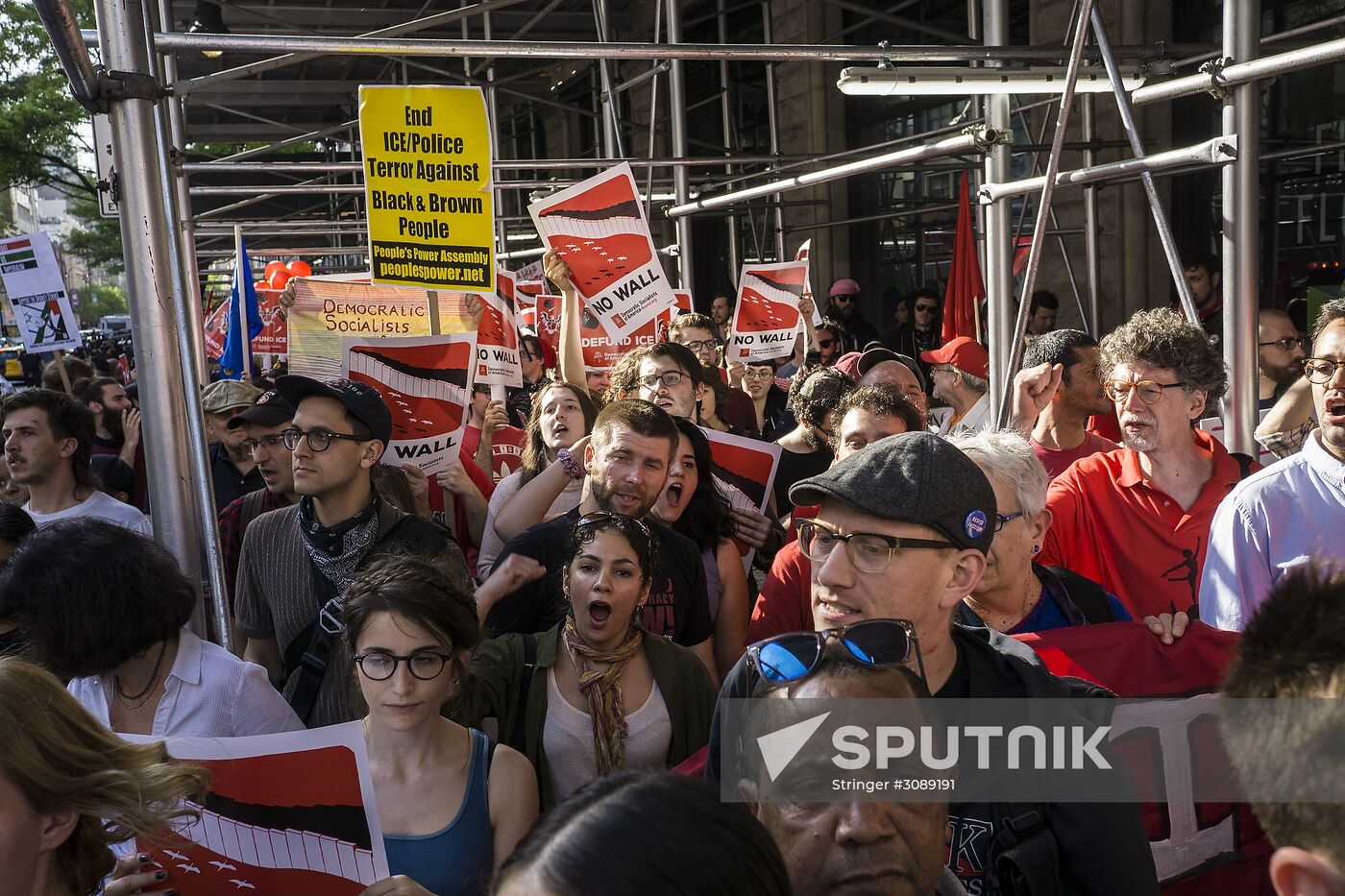 Protest actions in New York