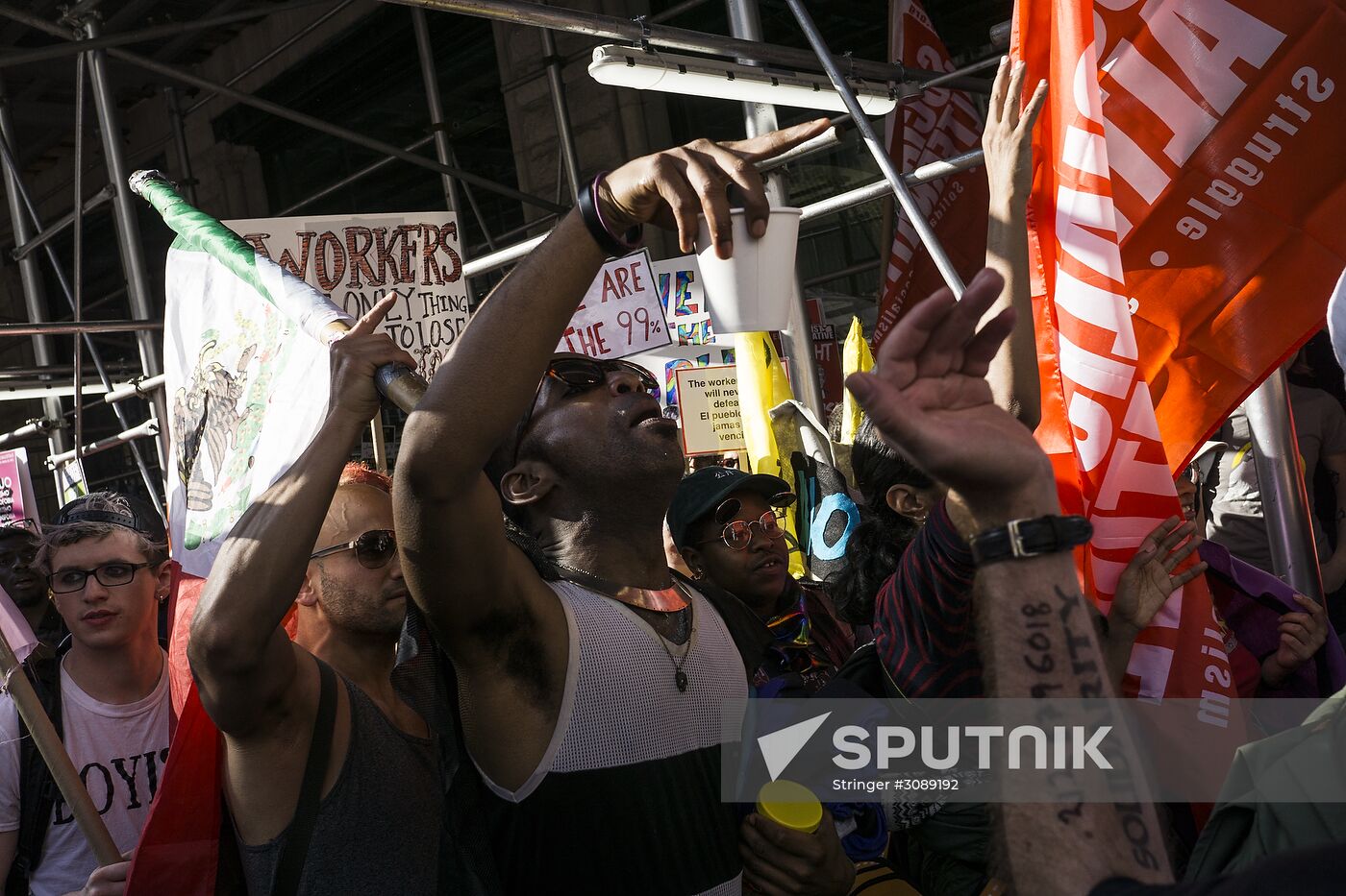 Protest actions in New York