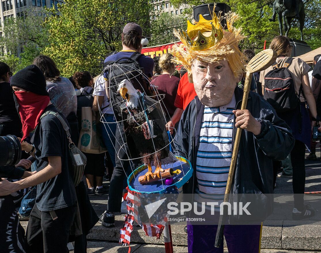 Protest actions in New York