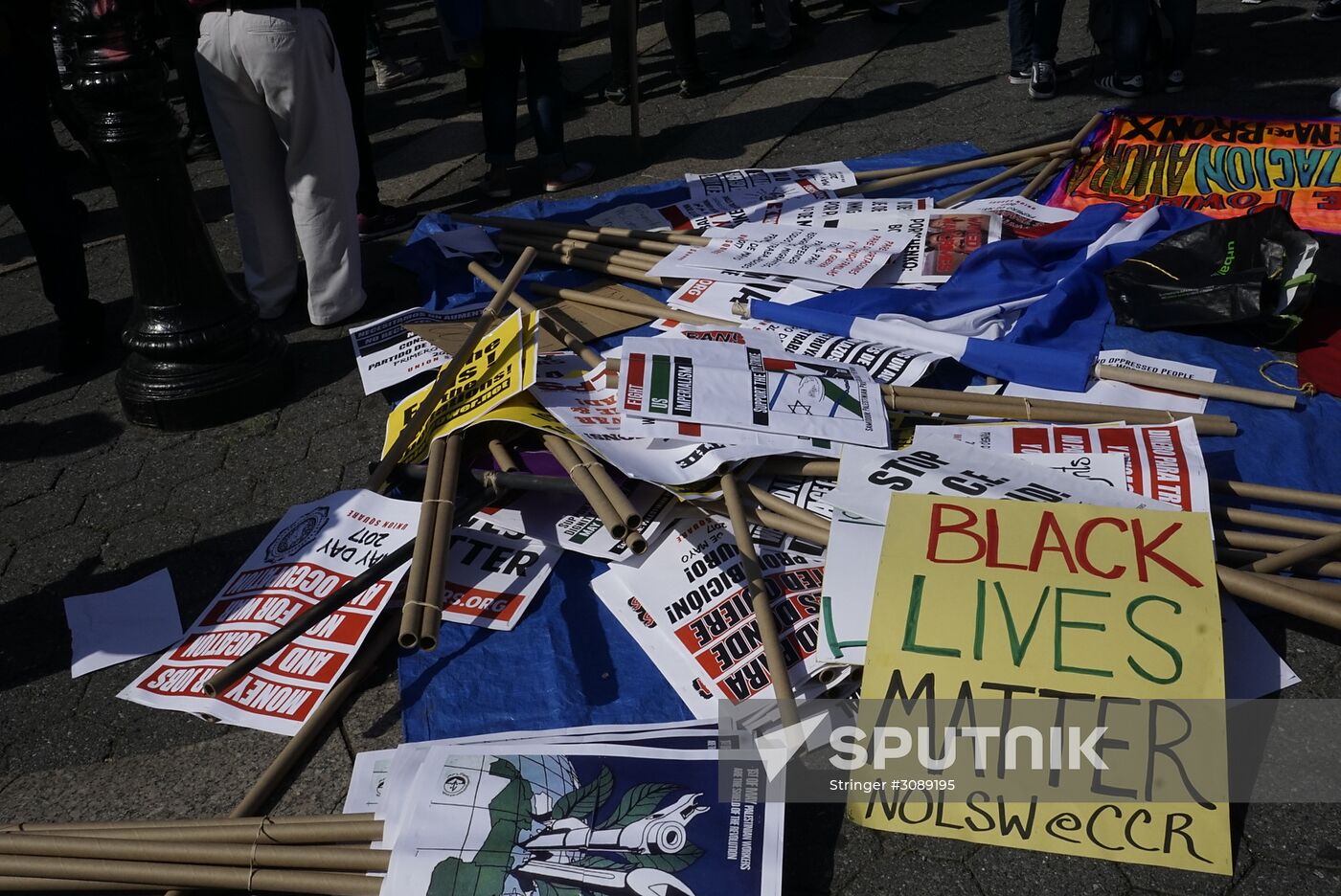 Protest actions in New York