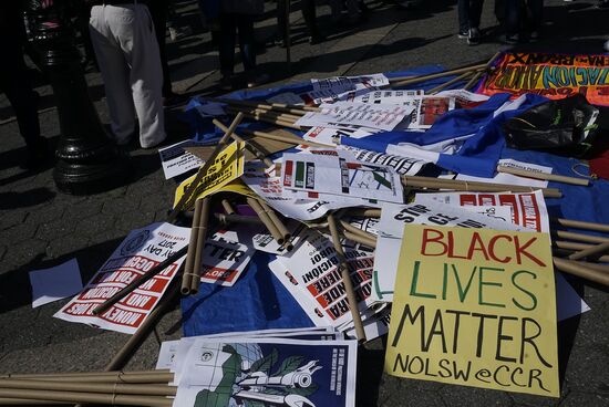 Protest actions in New York