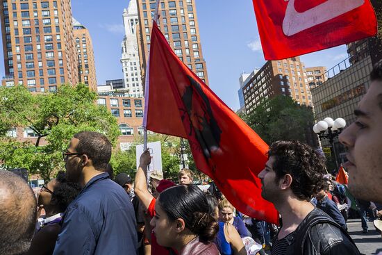 Protest actions in New York