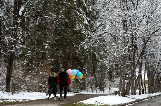 May snow in Novosibirsk