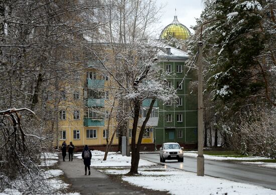 May snow in Novosibirsk