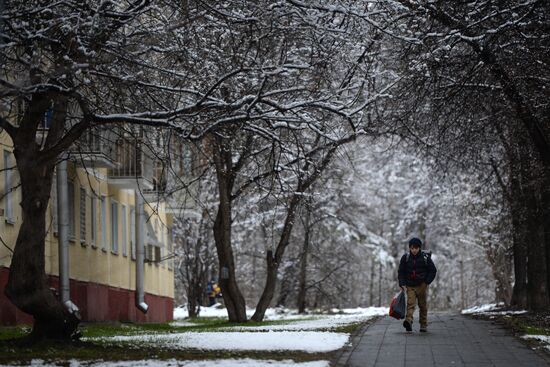May snow in Novosibirsk