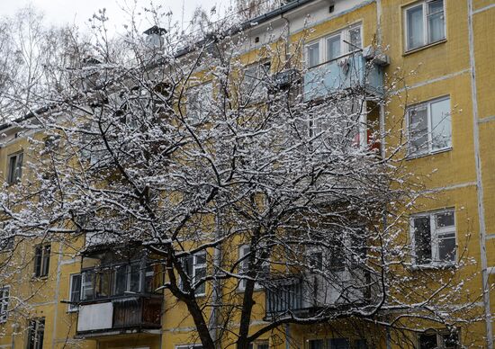 May snow in Novosibirsk
