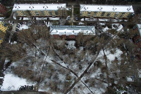 May snow in Novosibirsk