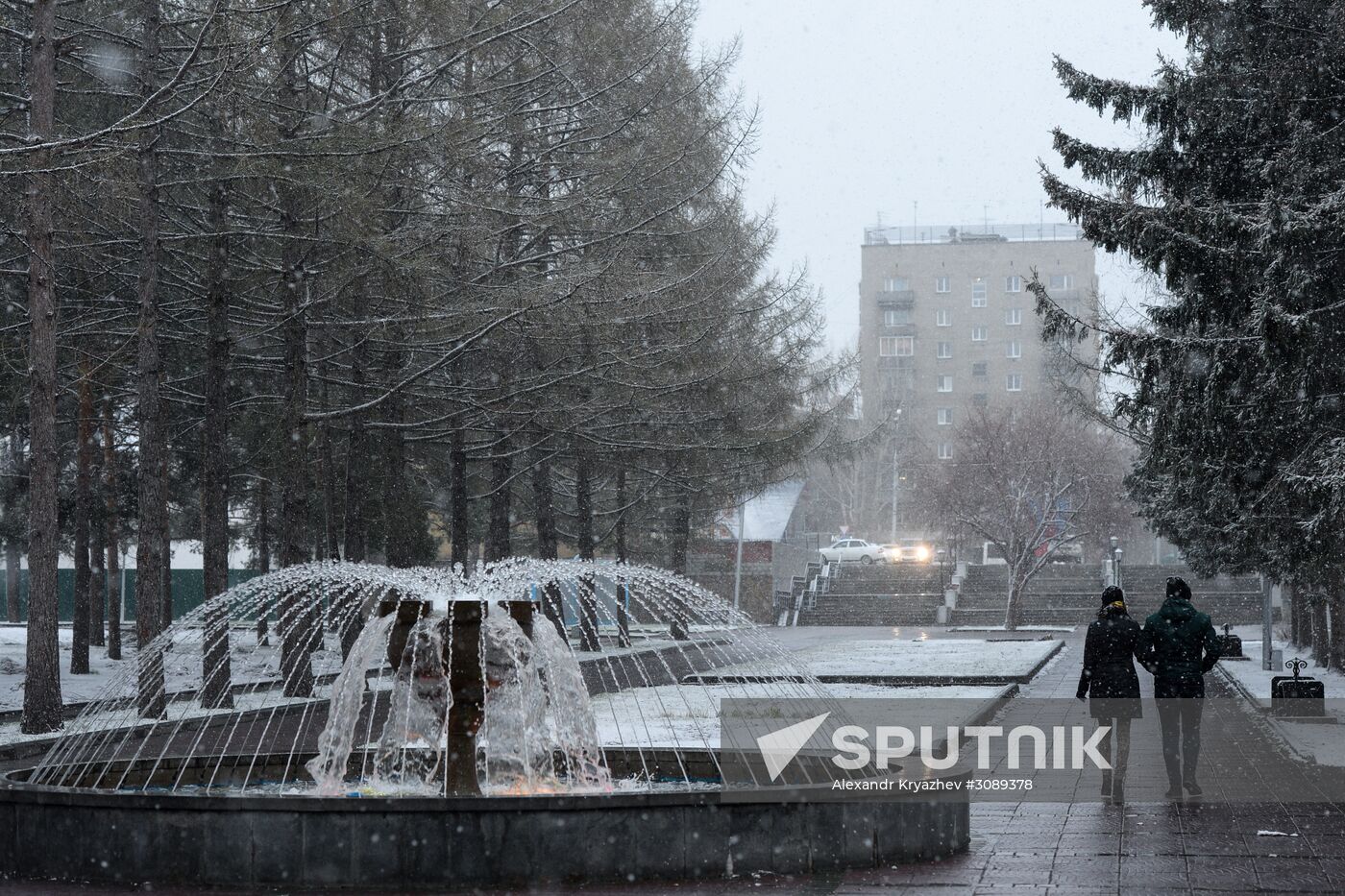May snow in Novosibirsk
