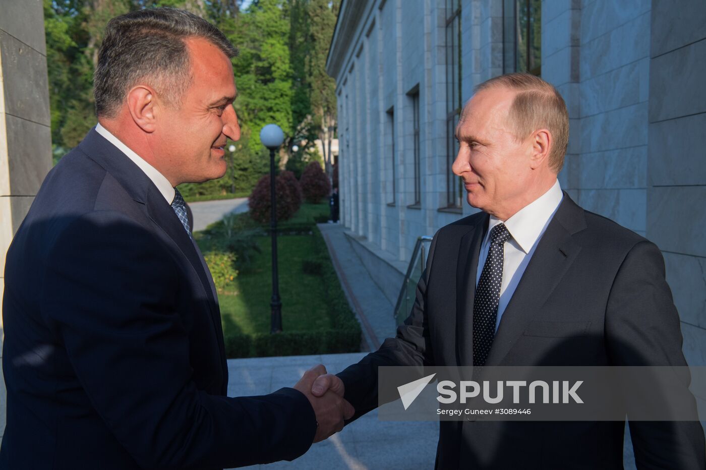 President Putin meets with Presient of South Ossetia Bibilov