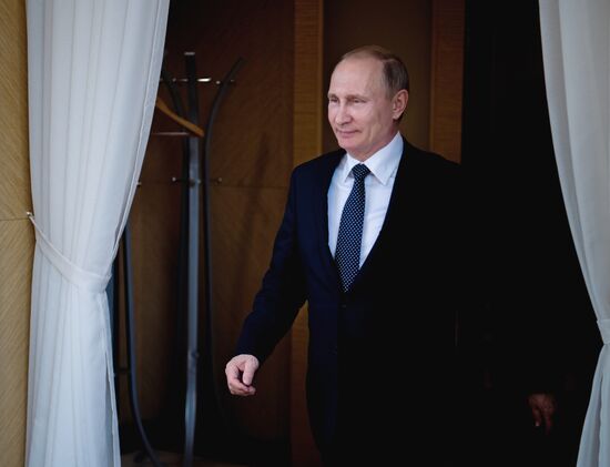 President Putin meets with President of South Ossetia Bibilov