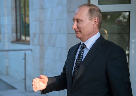 President Putin meets with Presient of South Ossetia Bibilov