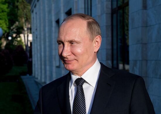 President Putin meets with Presient of South Ossetia Bibilov