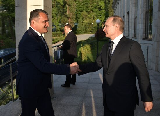 President Putin meets with President of South Ossetia Bibilov
