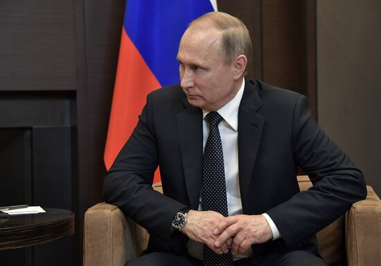 President Putin meets with Presient of South Ossetia Bibilov