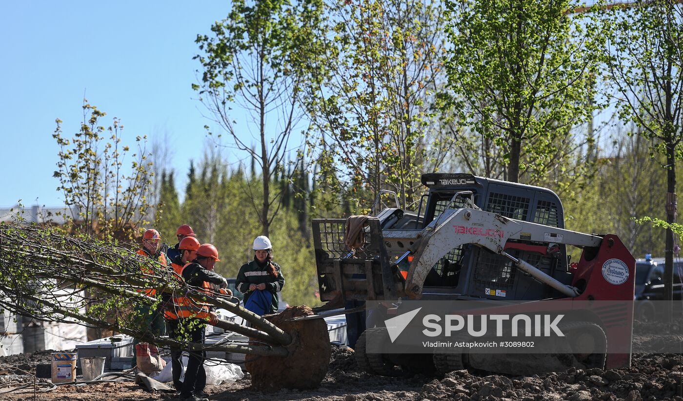 Zaryadye Park under construction