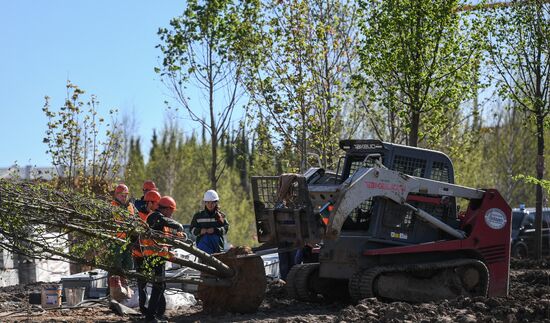 Zaryadye Park under construction