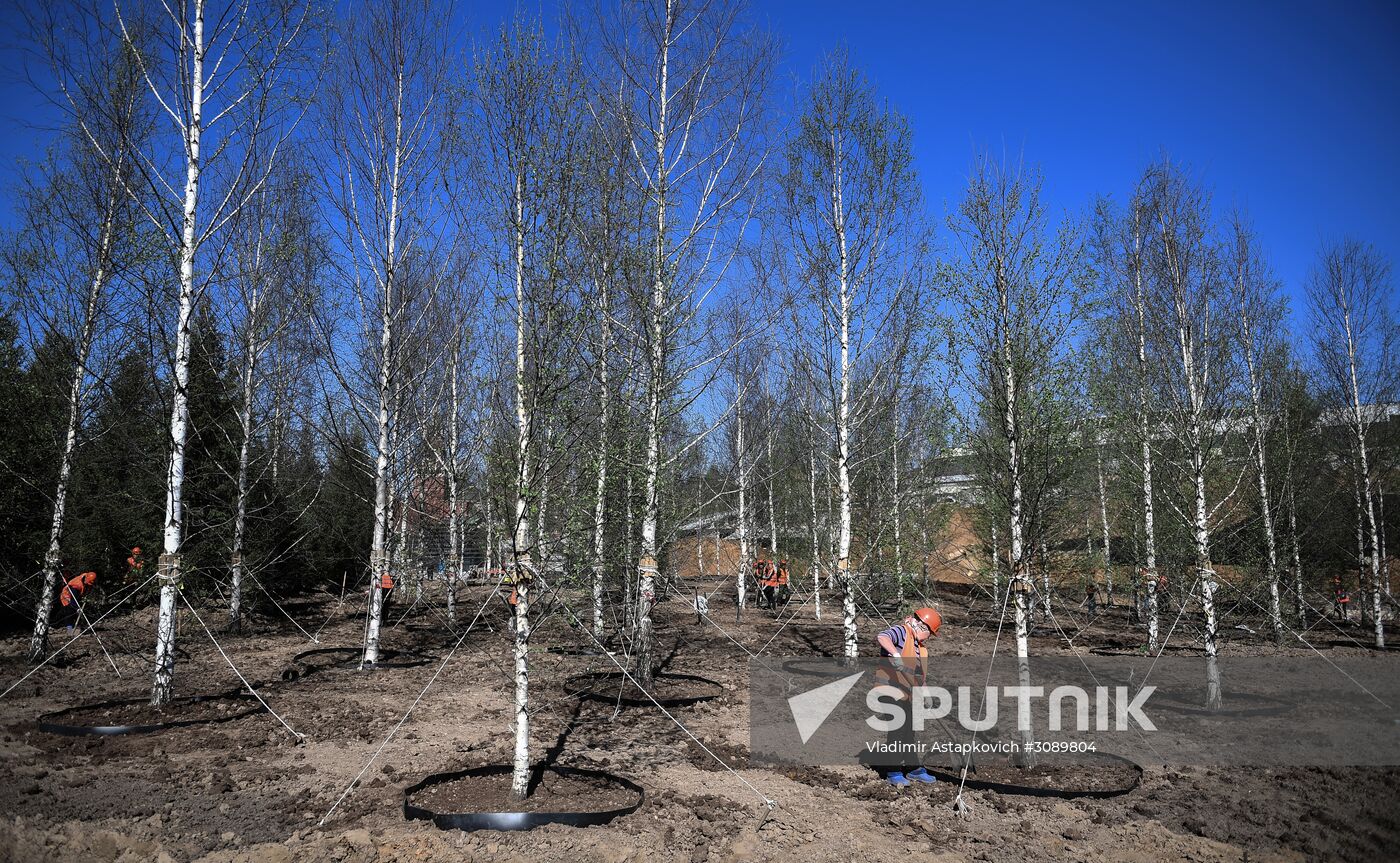 Zaryadye Park under construction