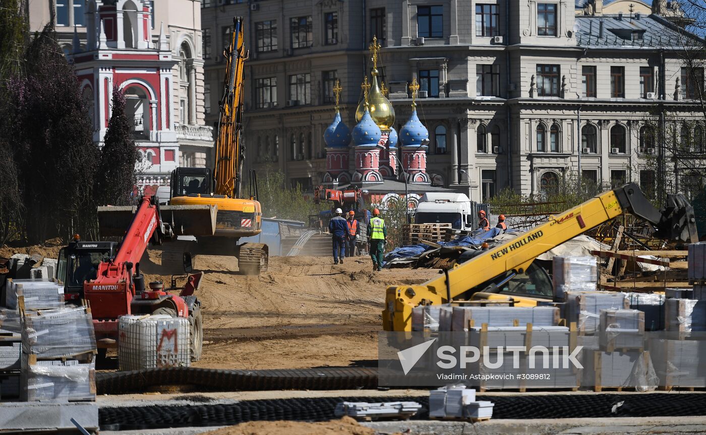 Zaryadye Park under construction