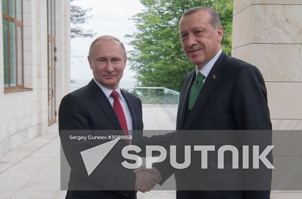 President Vladimir Putin meets with President of Turkey Recep Tayyip Erdogan