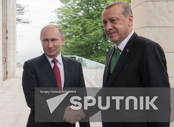 President Vladimir Putin meets with President of Turkey Recep Tayyip Erdogan
