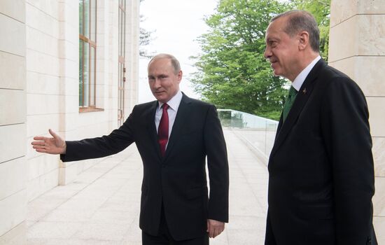 President Vladimir Putin meets with President of Turkey Recep Tayyip Erdogan