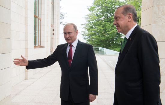 President Vladimir Putin meets with President of Turkey Recep Tayyip Erdogan
