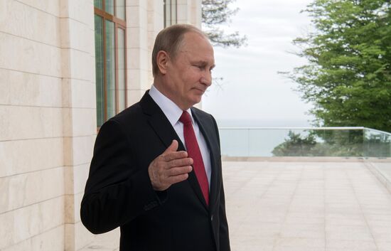 President Vladimir Putin meets with President of Turkey Recep Tayyip Erdogan