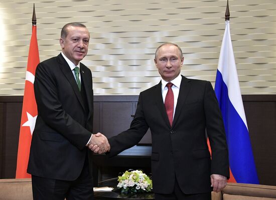 President Vladimir Putin meets with President of Turkey Recep Tayyip Erdogan