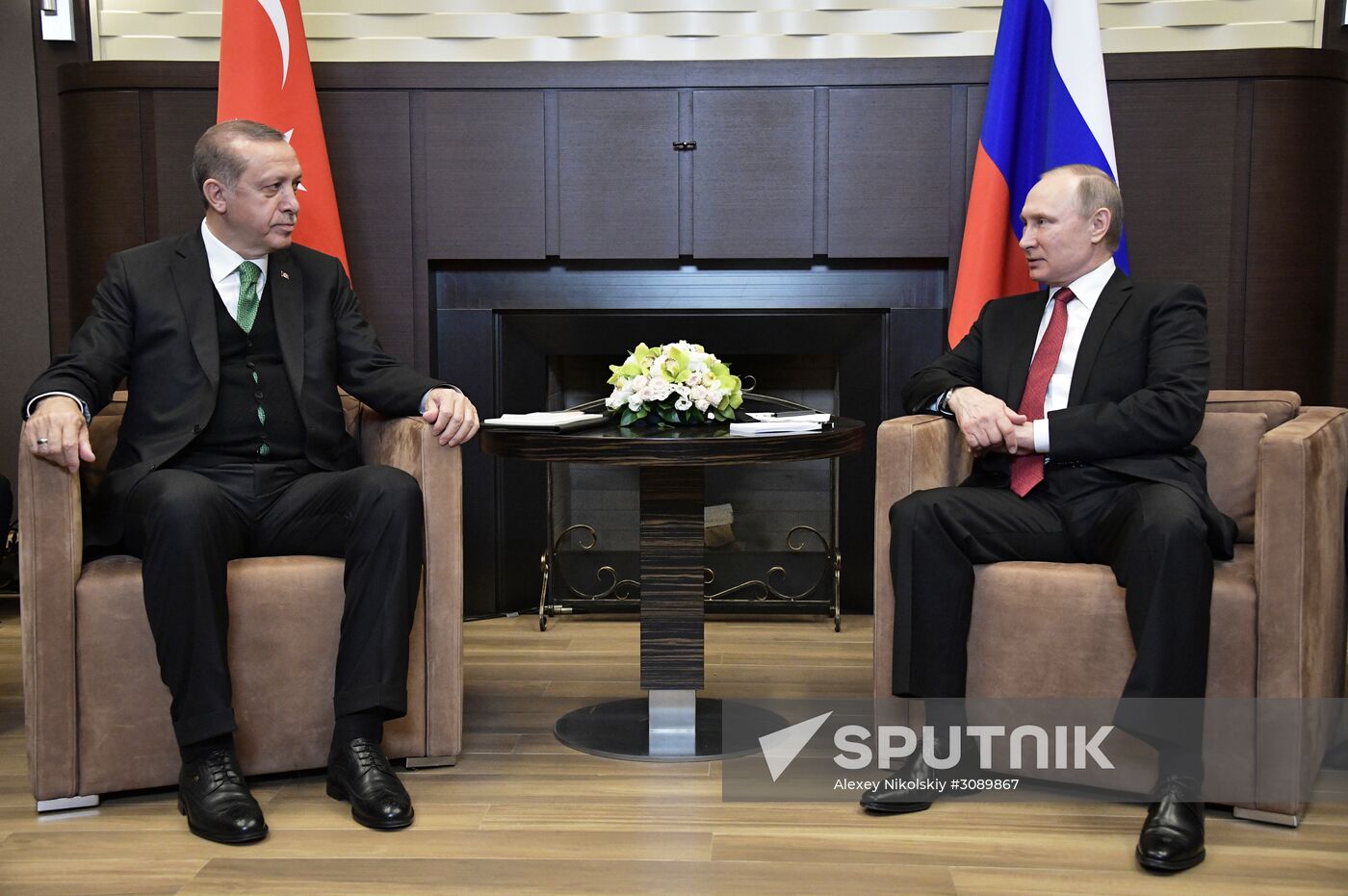 President Vladimir Putin meets with President of Turkey Recep Tayyip Erdogan