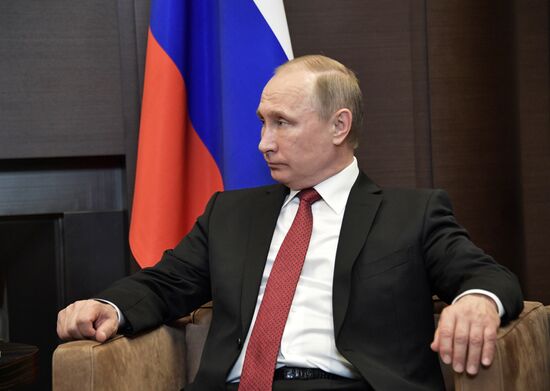 President Vladimir Putin meets with President of Turkey Recep Tayyip Erdogan
