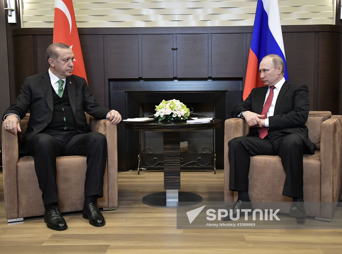 President Vladimir Putin meets with President of Turkey Recep Tayyip Erdogan