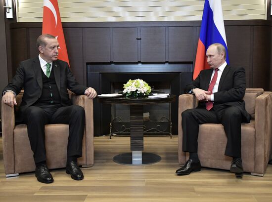 President Vladimir Putin meets with President of Turkey Recep Tayyip Erdogan