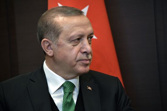 President Vladimir Putin meets with President of Turkey Recep Tayyip Erdogan