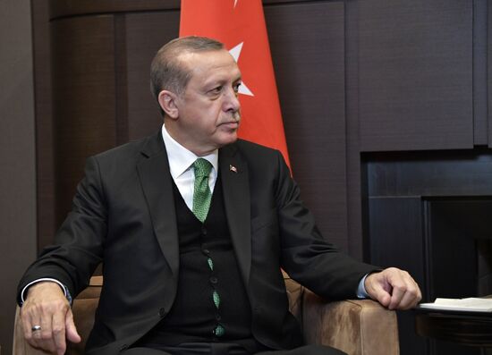 President Vladimir Putin meets with President of Turkey Recep Tayyip Erdogan