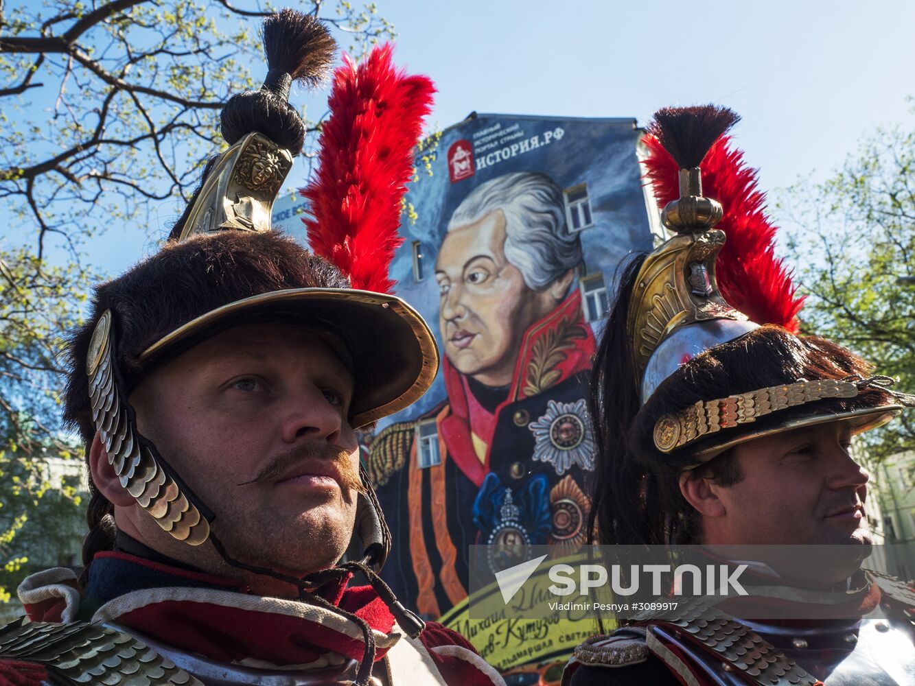 Graffiti portrait of Mikhail Kutuzov is unveiled in Moscow