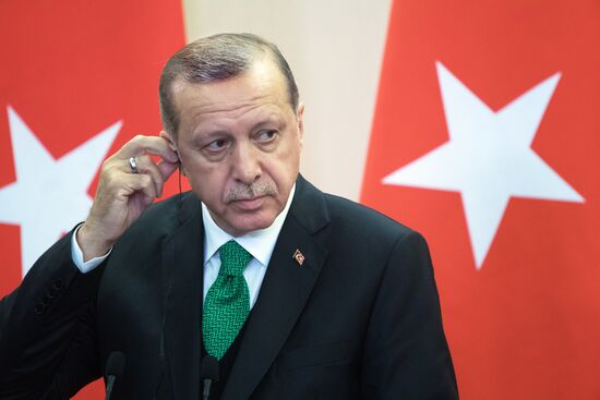 President Vladimir Putin meets with President of Turkey Recep Tayyip Erdogan