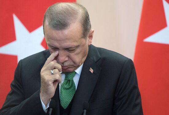 President Vladimir Putin meets with President of Turkey Recep Tayyip Erdogan